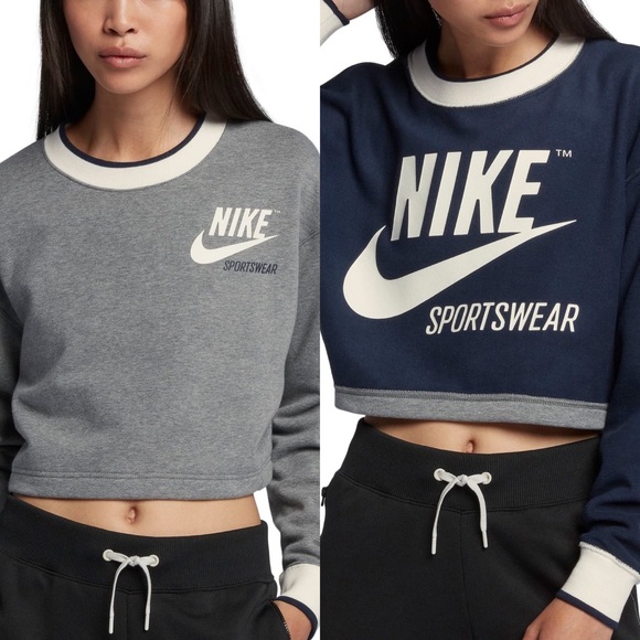 Nike Tops - NIKE | Reversible Retro Crop Top w/ Nike Logo In L